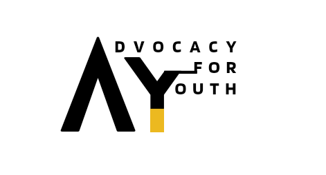 Logo Advocacy for you(th) białe tło