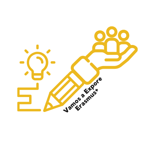 Logo projektu Be aware of your rights! Logo przedstawia ziemie na której znajdują się trzy dłonie.